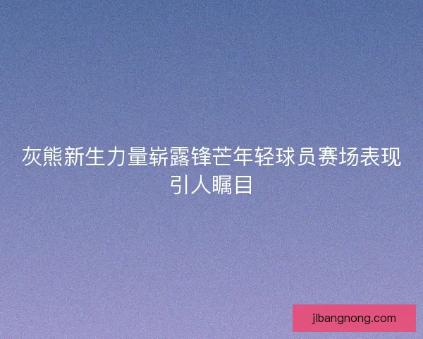 灰熊新生力量崭露锋芒年轻球员赛场表现引人瞩目 灰熊新生力量崭露锋芒年轻球员赛场表现引人瞩目
